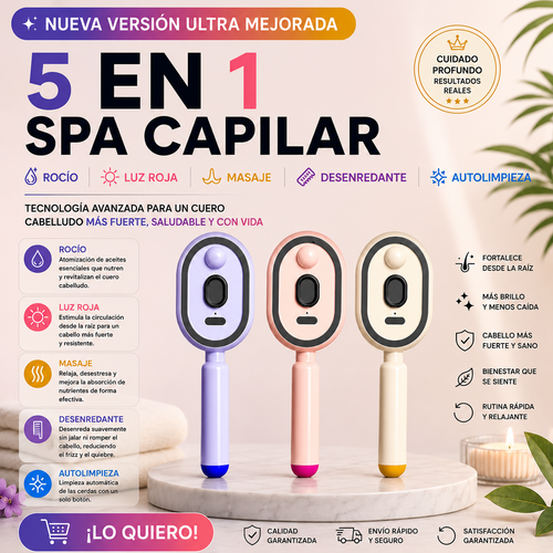 Último día 50% de descuento Cepillo Alisador de Vapor — Cabello de Salón en 2 Minutos ✨