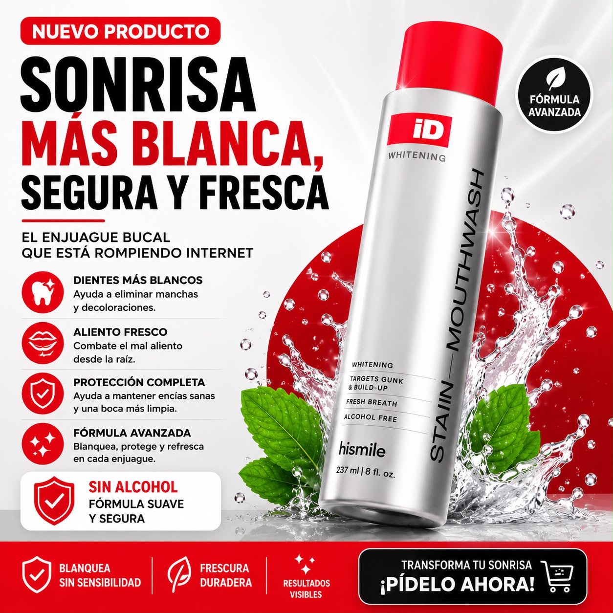 ENGUAJE BUCAL COREANO HISMILE ID PARA BLANQUEAR LOS DIENTES Y REFRESCAR EL ALIENTO