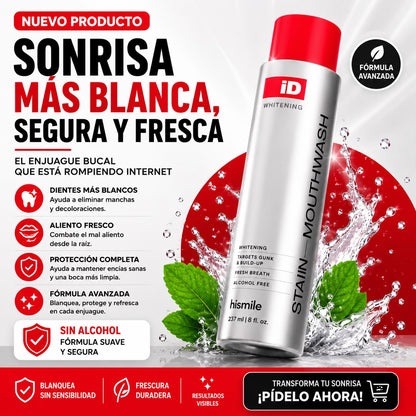 ENGUAJE BUCAL COREANO HISMILE ID PARA BLANQUEAR LOS DIENTES Y REFRESCAR EL ALIENTO