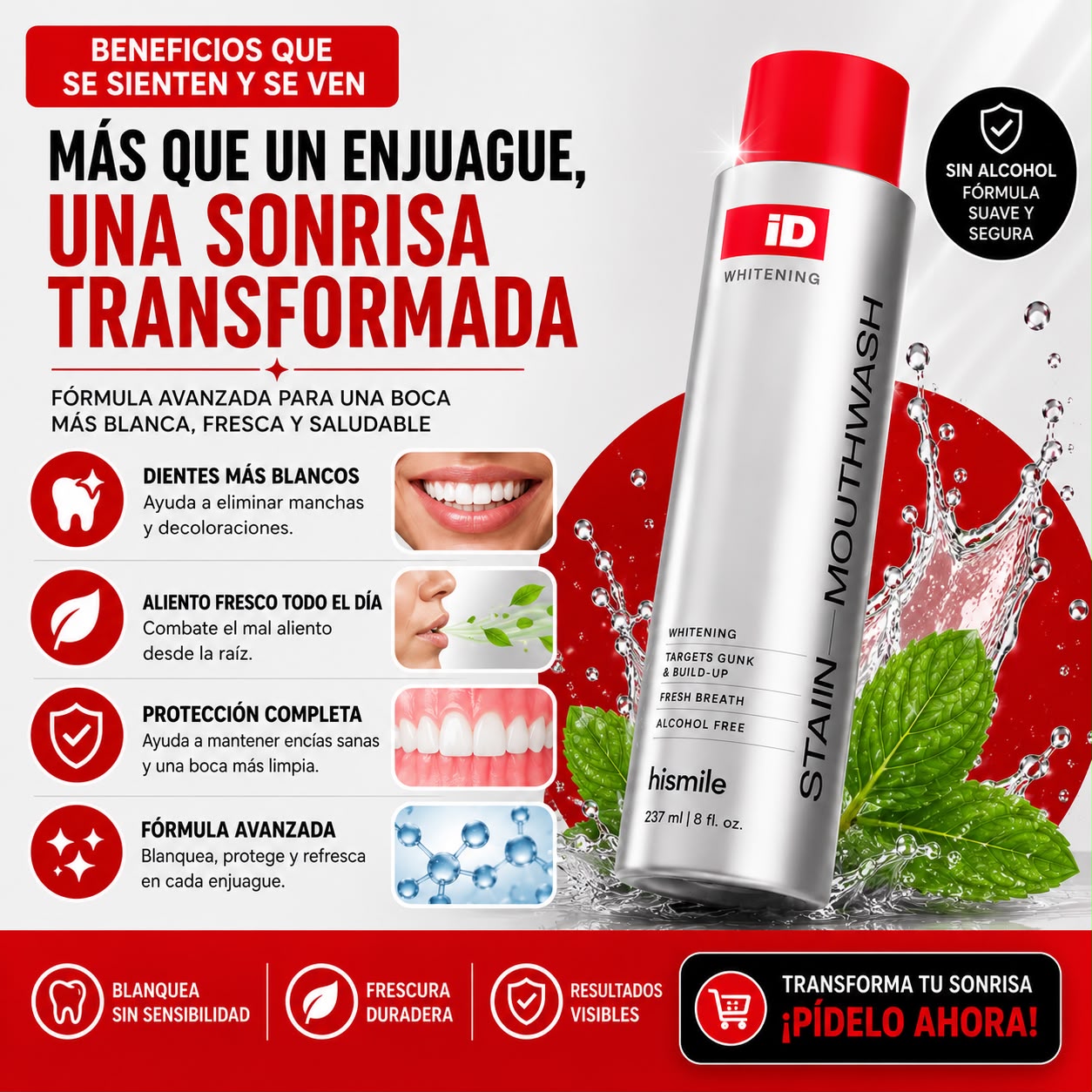 ENGUAJE BUCAL COREANO HISMILE ID PARA BLANQUEAR LOS DIENTES Y REFRESCAR EL ALIENTO
