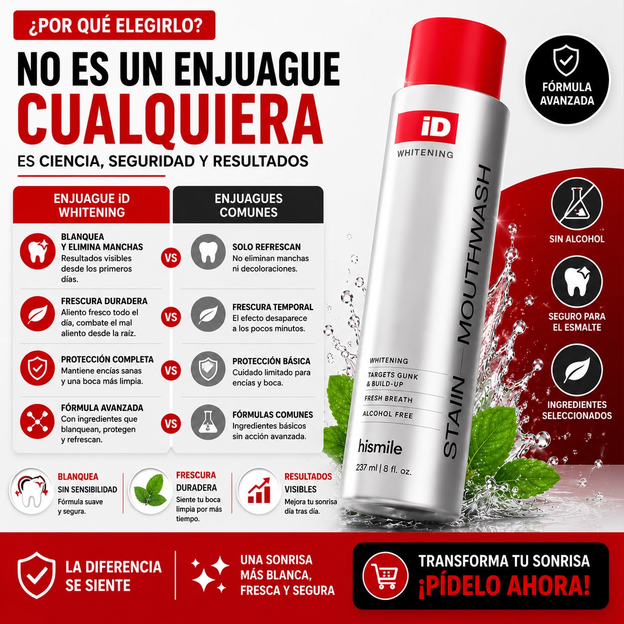 ENGUAJE BUCAL COREANO HISMILE ID PARA BLANQUEAR LOS DIENTES Y REFRESCAR EL ALIENTO