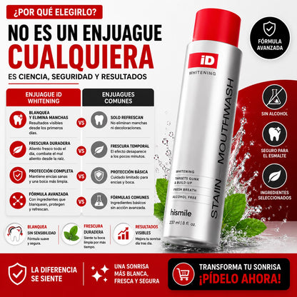 ENGUAJE BUCAL COREANO HISMILE ID PARA BLANQUEAR LOS DIENTES Y REFRESCAR EL ALIENTO