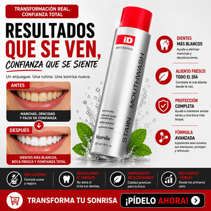 ENGUAJE BUCAL COREANO HISMILE ID PARA BLANQUEAR LOS DIENTES Y REFRESCAR EL ALIENTO