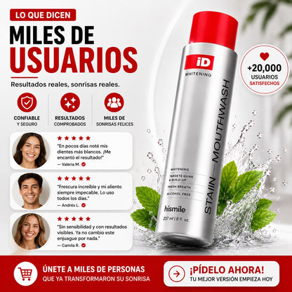 ENGUAJE BUCAL COREANO HISMILE ID PARA BLANQUEAR LOS DIENTES Y REFRESCAR EL ALIENTO