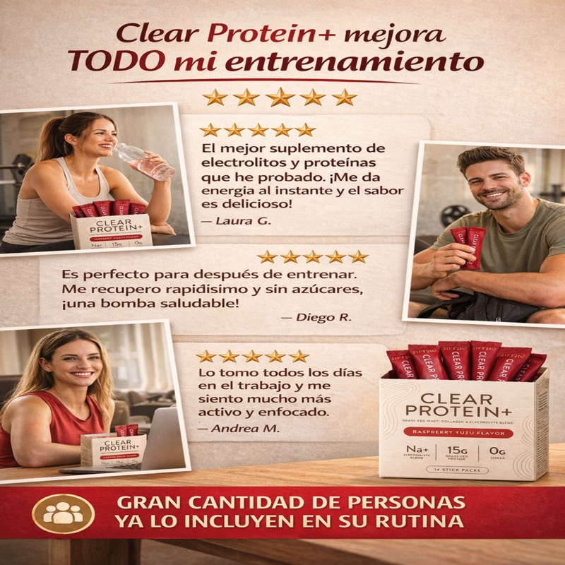 ARRAE Clear Protein+ (Proteina, Colageno, Electrolitos) en polvo